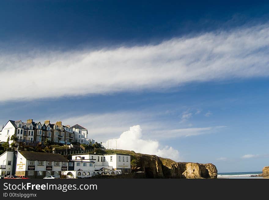 Buildings on the cliff