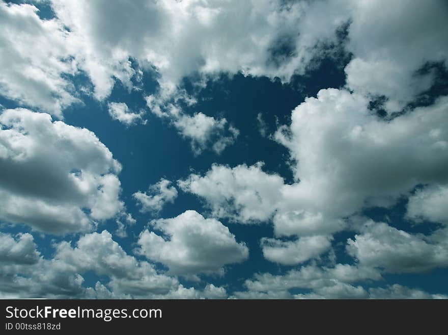 Beautiful clouds in pure blue sky. Beautiful clouds in pure blue sky