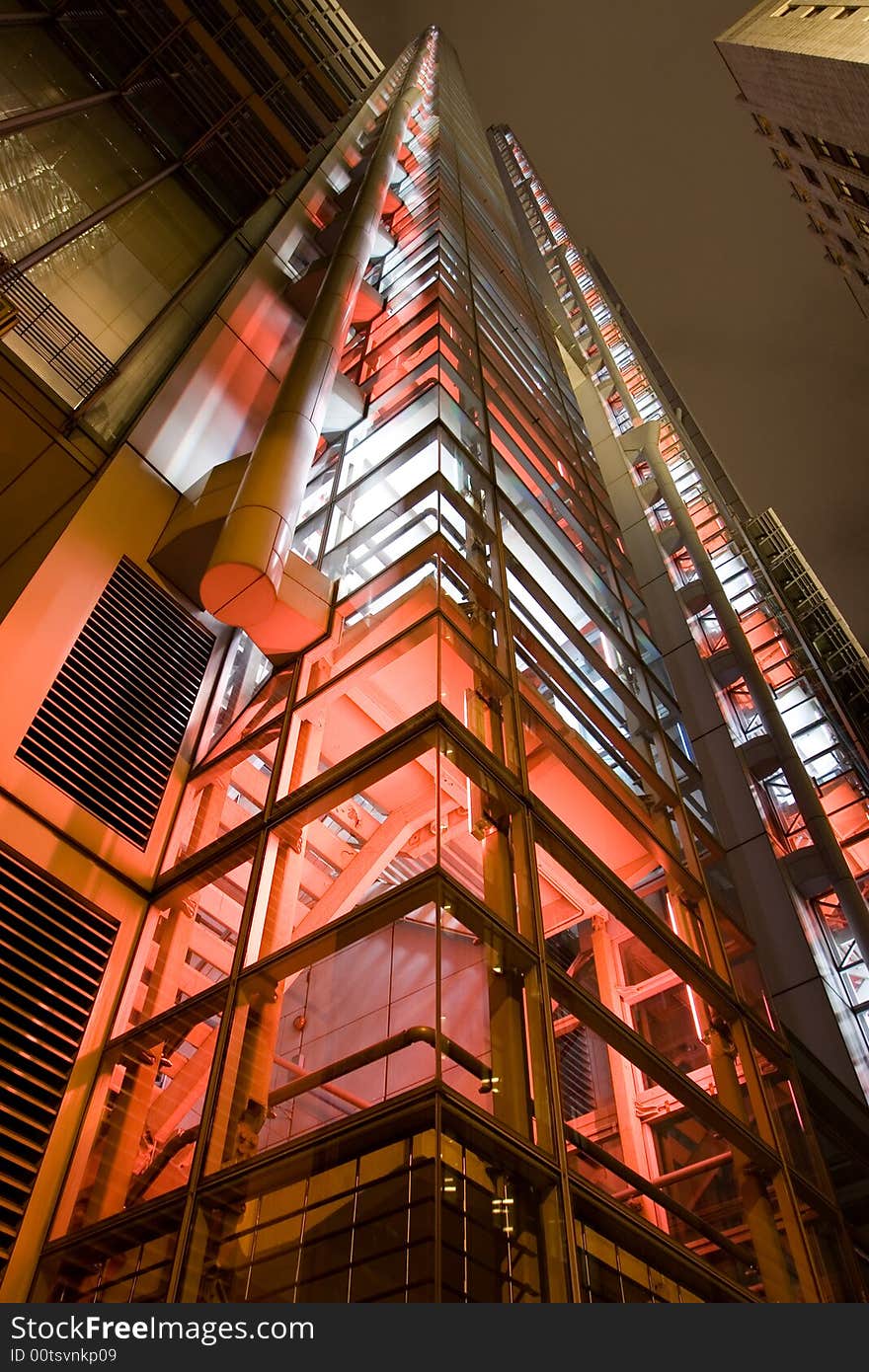 Candycane patterned staircase disappears into the distance.