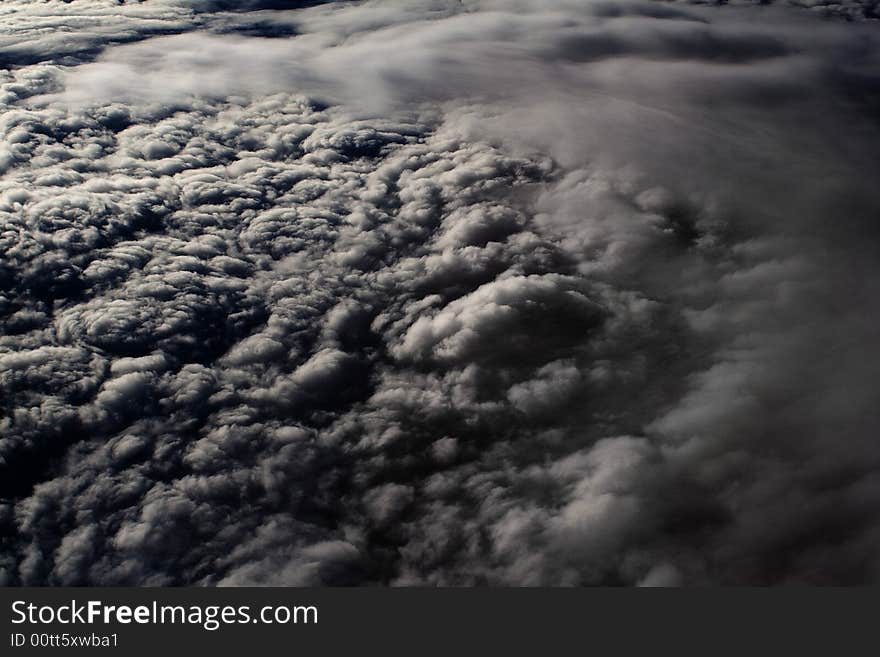 Clouds - view from the plane. Clouds - view from the plane