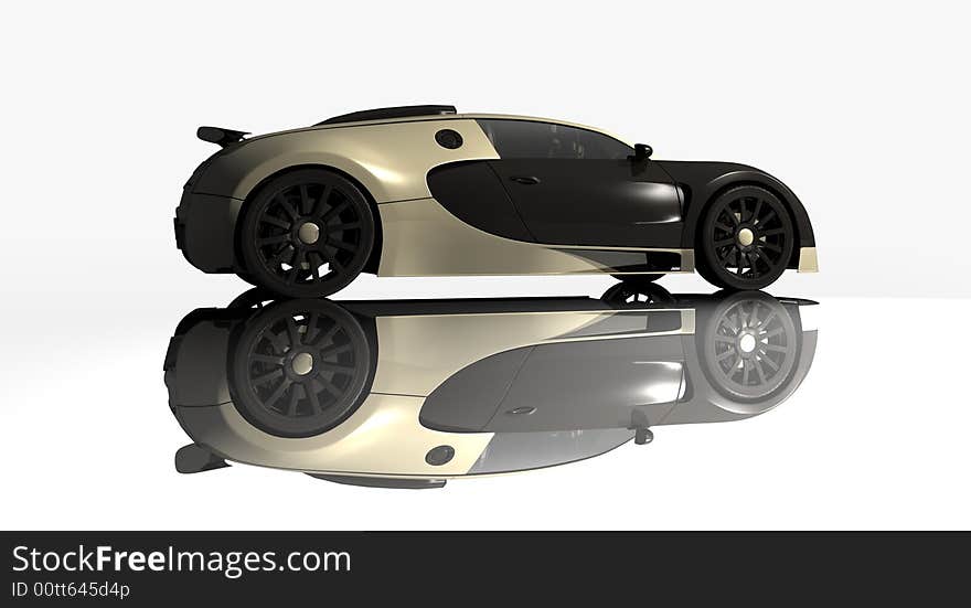 Digital render of sports car