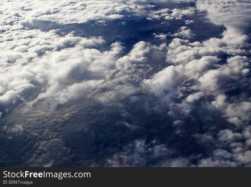 Clouds - view from the plane. Clouds - view from the plane