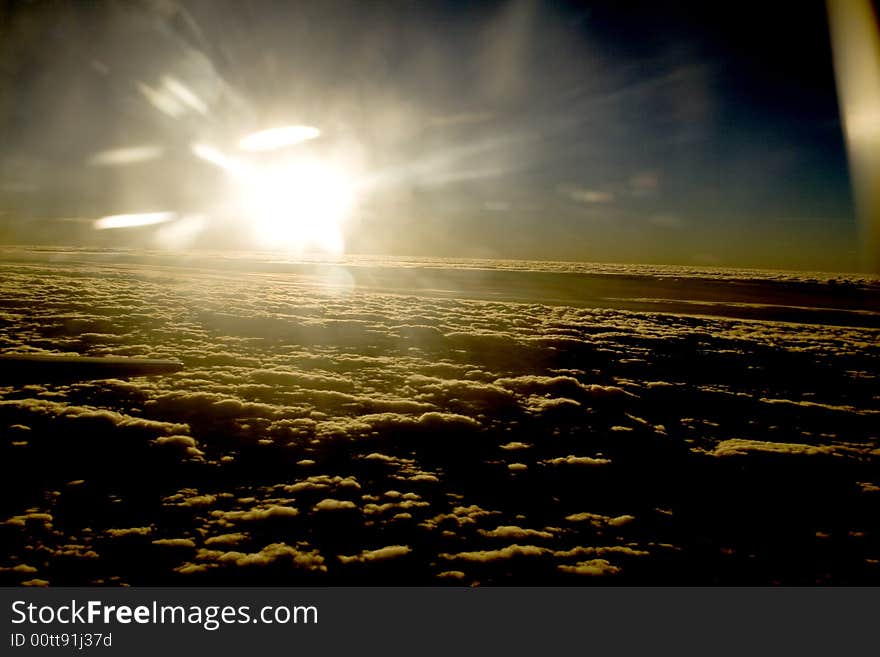 Clouds - view from the plane. Clouds - view from the plane