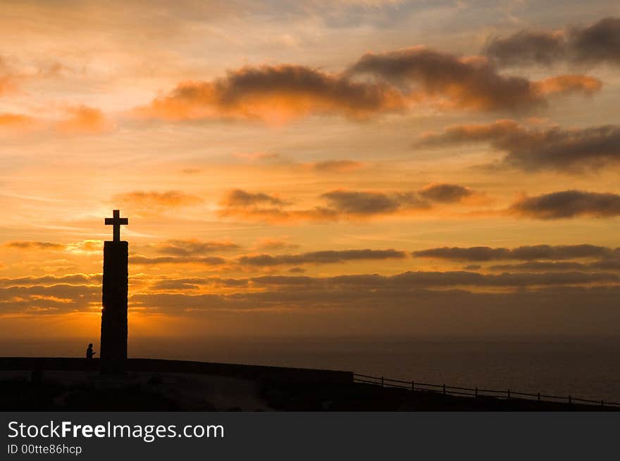 Cabo Roca - the western point of Europe. Cabo Roca - the western point of Europe