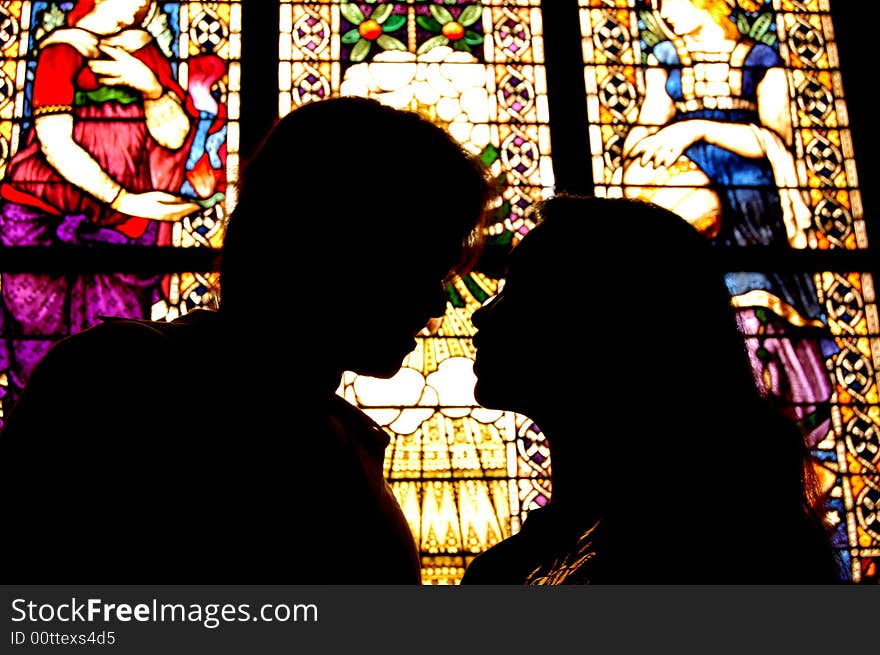 Photograph of a couple's silhouette. The location is in Lawangsewu, Semarang, Indonesia. Photograph of a couple's silhouette. The location is in Lawangsewu, Semarang, Indonesia.