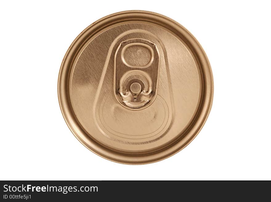 A Isolated closed soda can lid