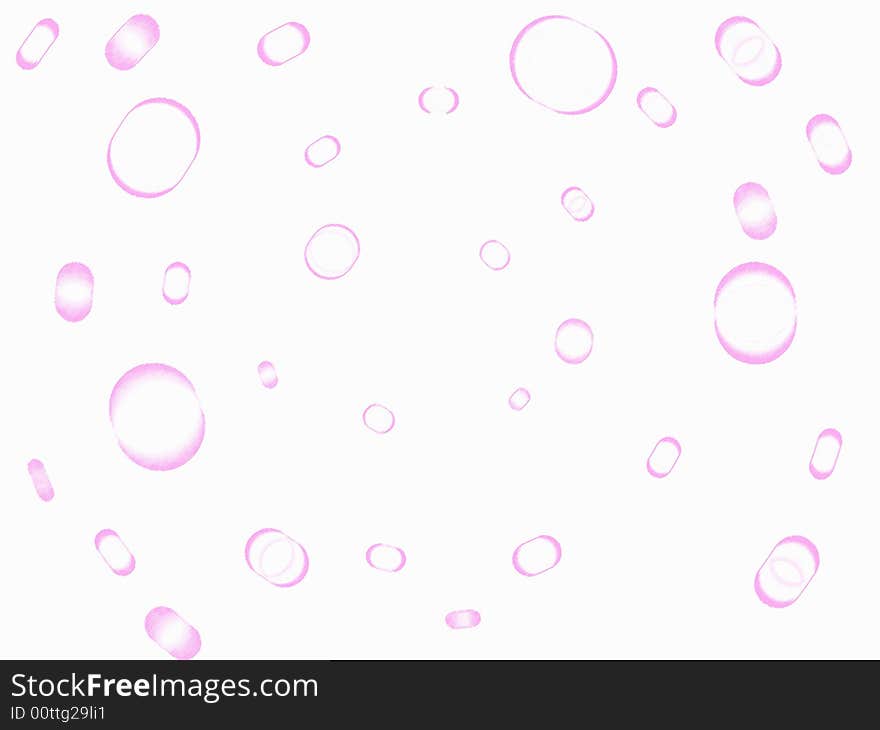 Abstract image of pink circles, pink droplets