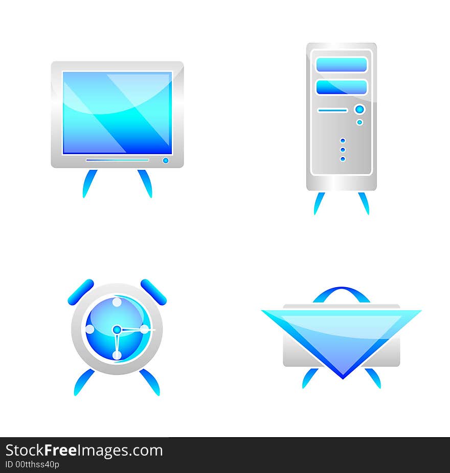 Blue iconset for designers. web2