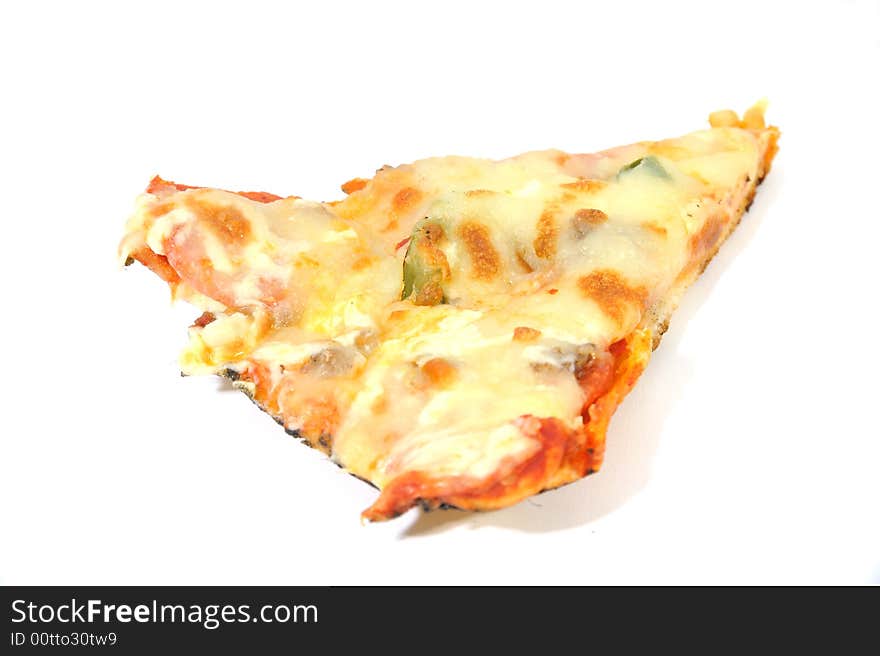 Slice of fresh American pizza. Slice of fresh American pizza