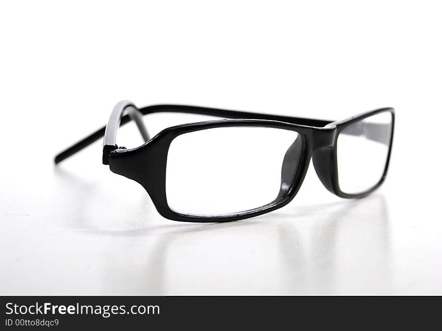 A Pair of Eyeglasses on White Background