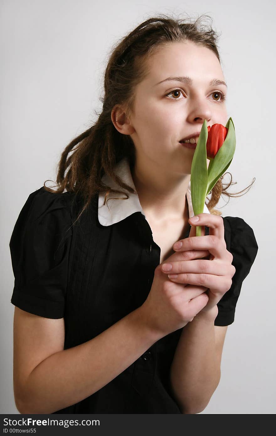 Girl witha tulip