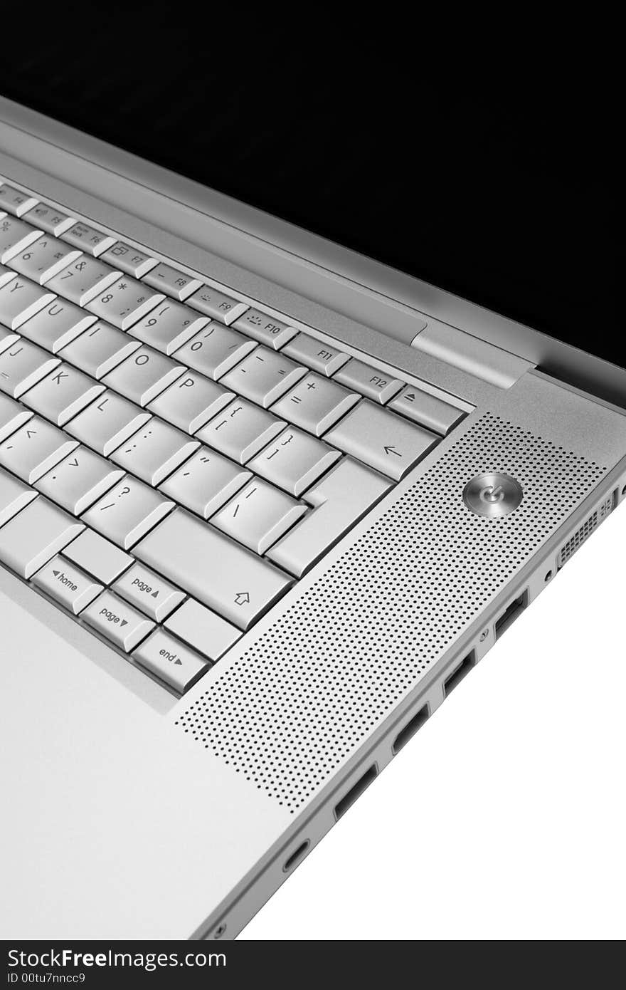 Modern and stylish laptop on a white background