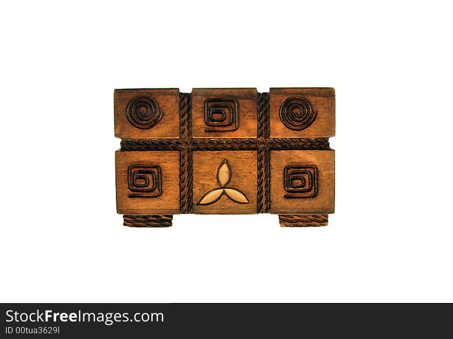 Old Treasure Chest on white background