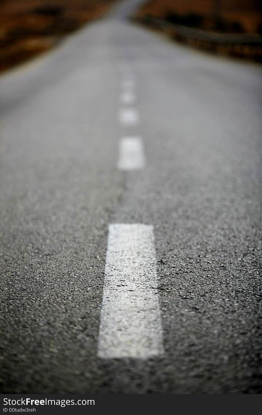 Endless road in the middle of no-where