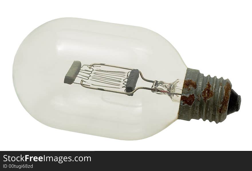 Electric lamp on a white background.