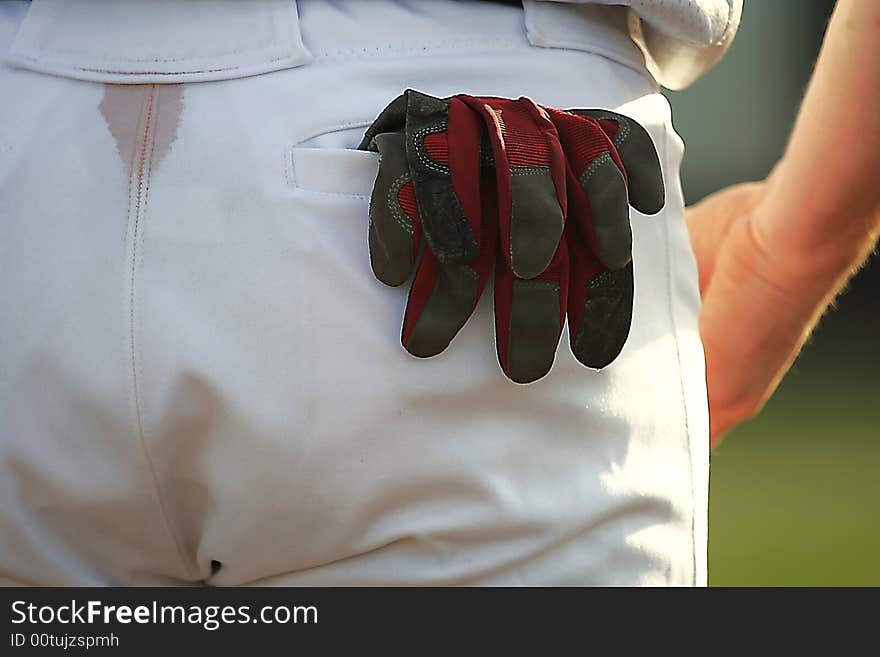 Baseball player gloves