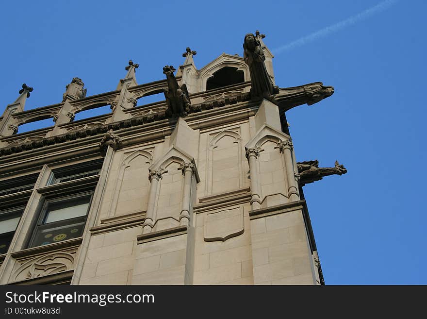 Architectural details of an ancient building in Brooklyn. Architectural details of an ancient building in Brooklyn