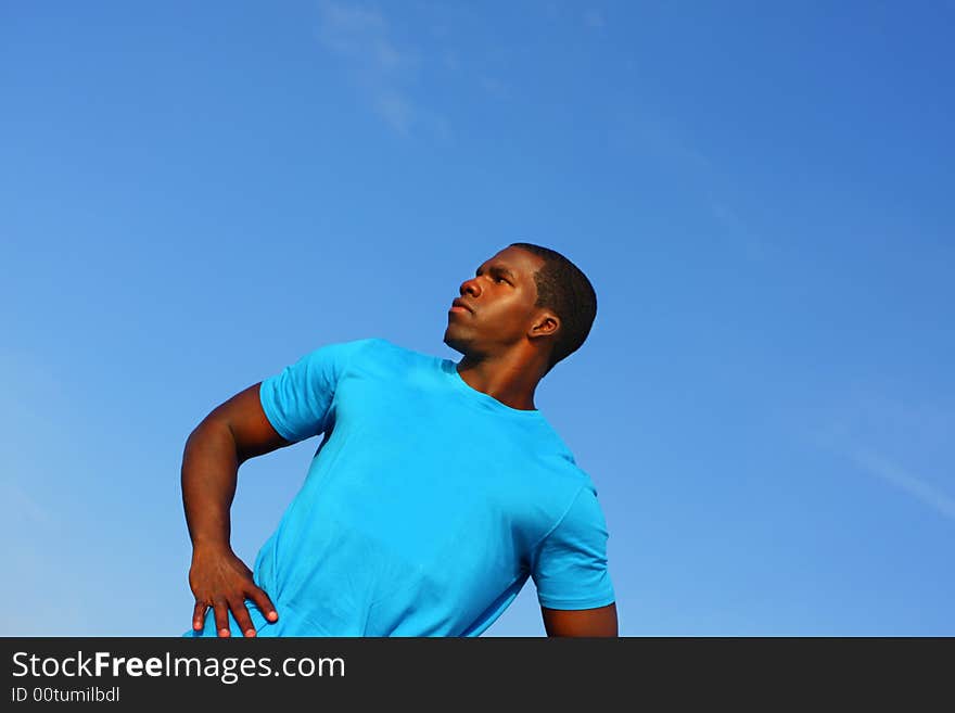 Man On Blue Sky