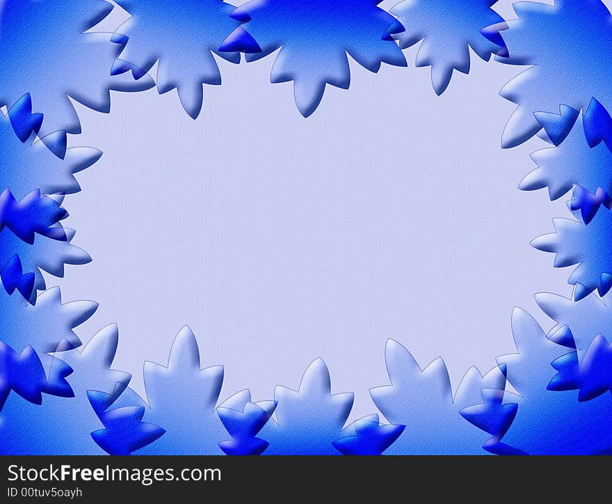 A colorful background with 3d leaves as frame. A colorful background with 3d leaves as frame