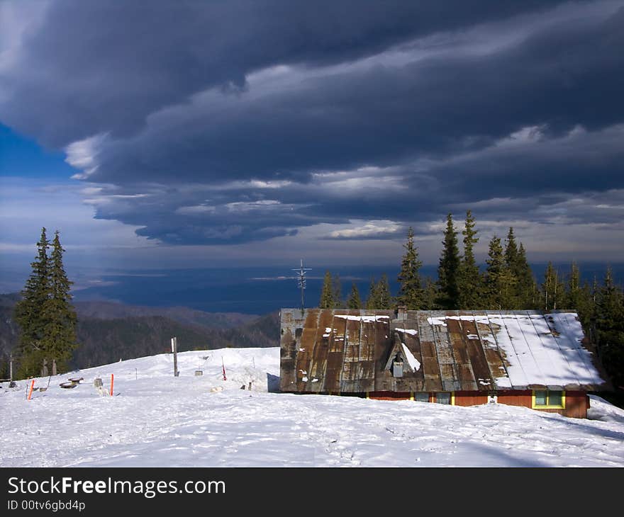 Chalet in Carpathian mountains