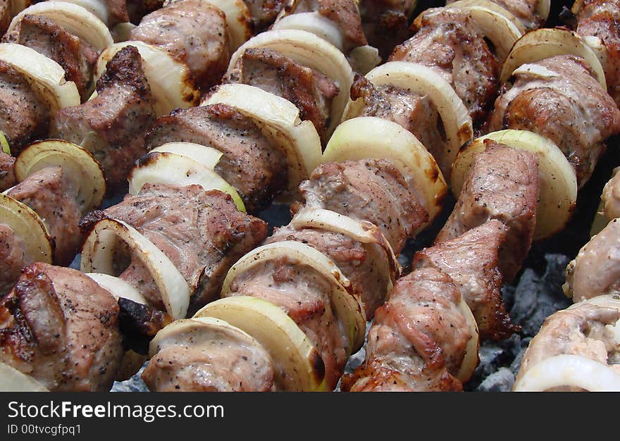 Appetizing shashlik