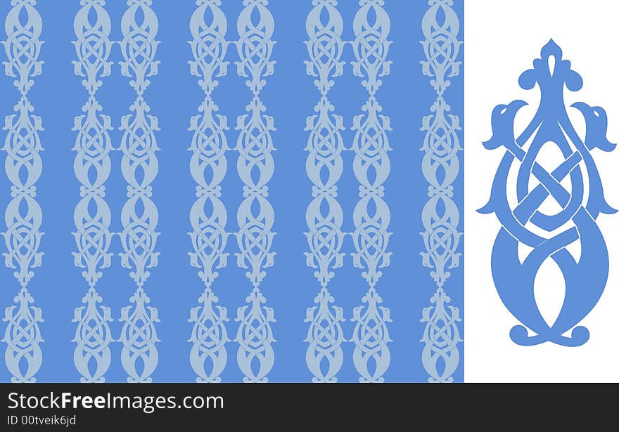 Abstract blue background with a repetitive pattern. Abstract blue background with a repetitive pattern.