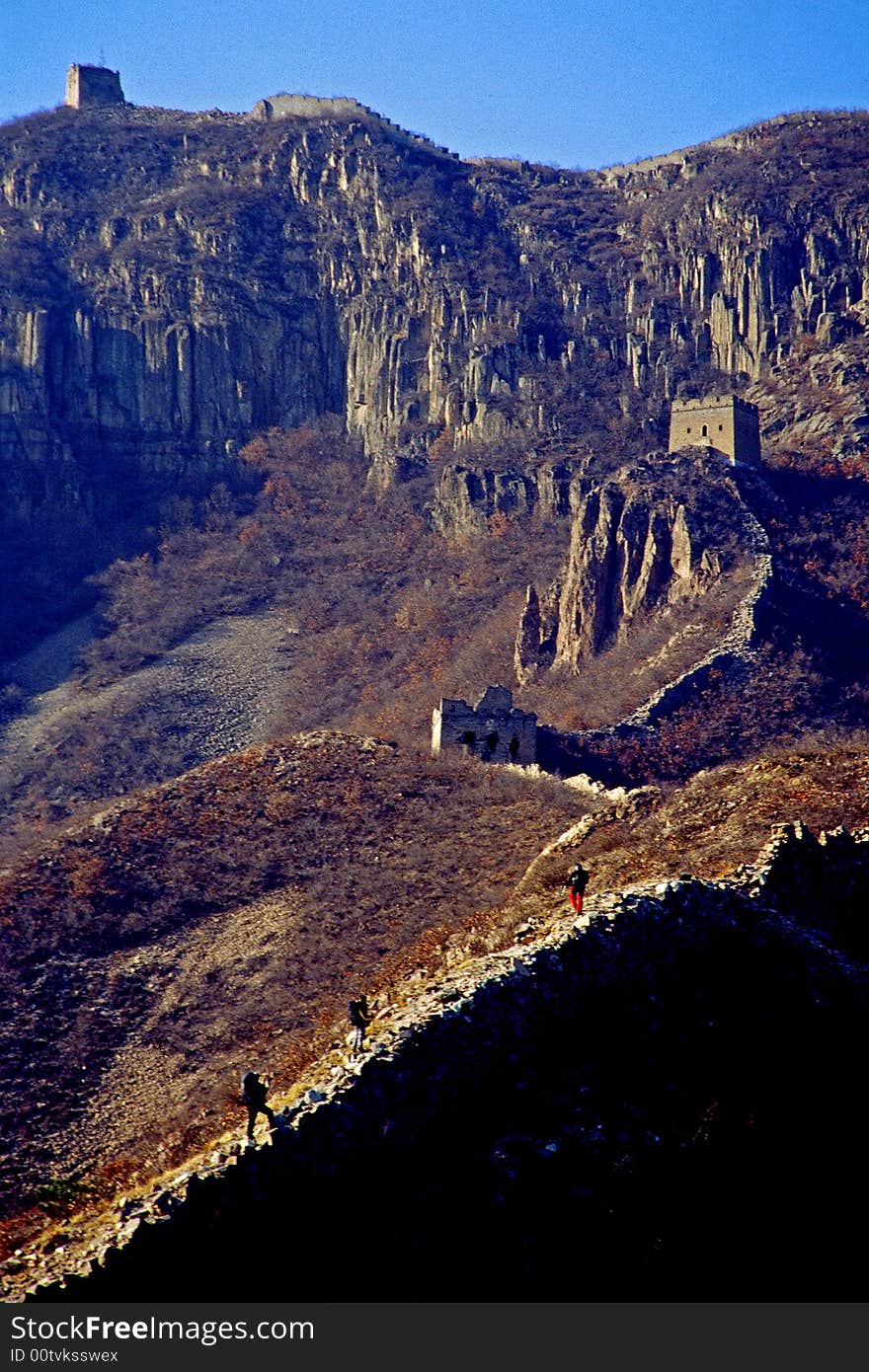 Pingdingyu sector of Great Wall of China, in vicinity of qinhuangdao. Pingdingyu sector of Great Wall of China, in vicinity of qinhuangdao