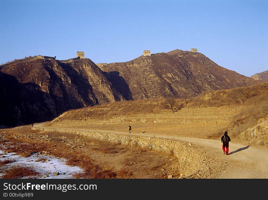 Xiaohekou sector of Great Wall, China, qinhuangdao. Xiaohekou sector of Great Wall, China, qinhuangdao