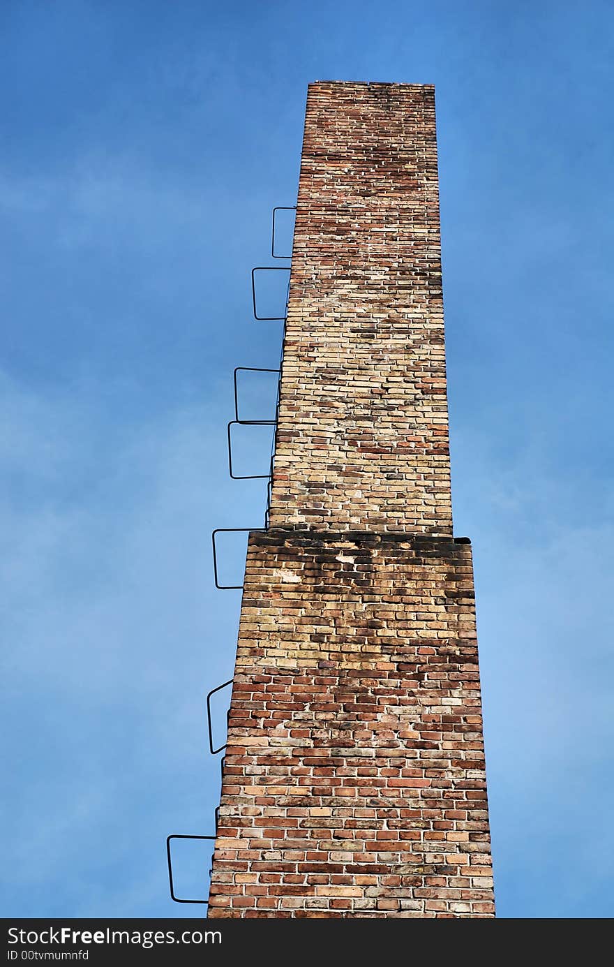 Chimney on the blue sky