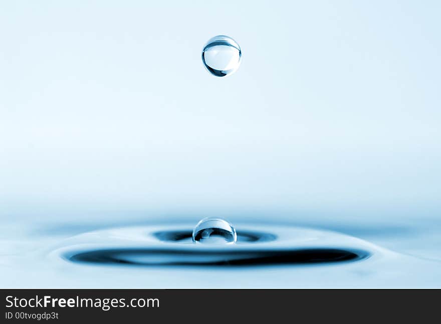 Isolated drop of water isolated. Isolated drop of water isolated