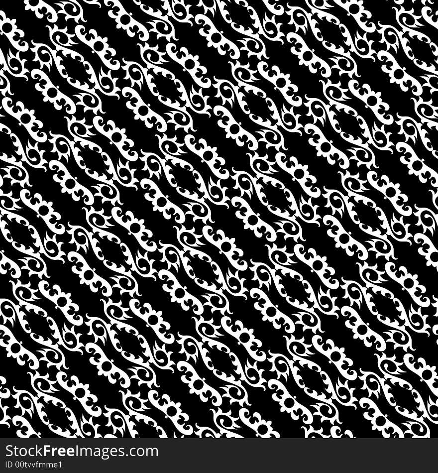 Seamless black and white pattern