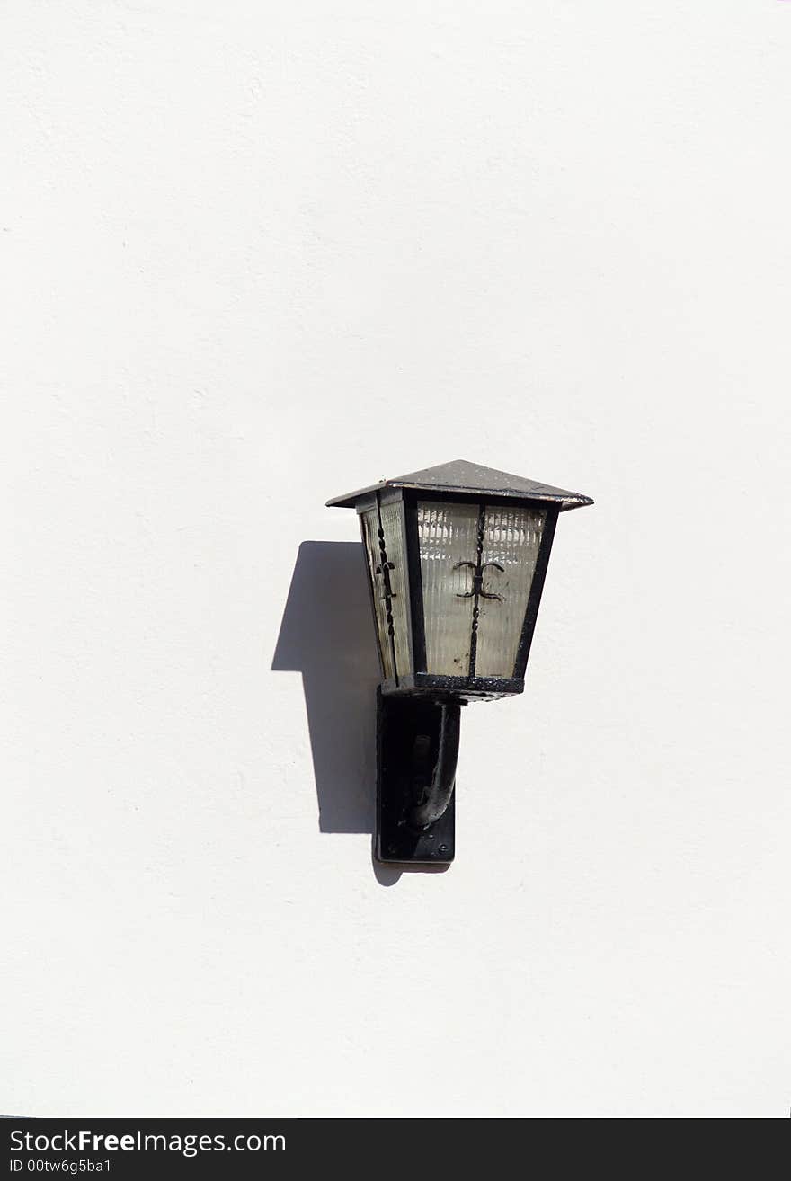 Isolated street lamp