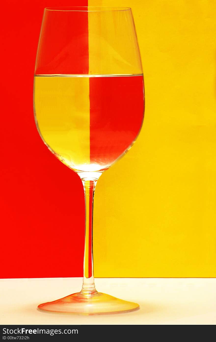 The glass of two colors. The glass of two colors