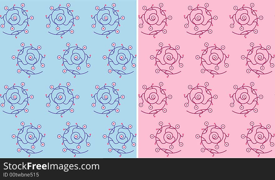 Vector seamless pattern - cock