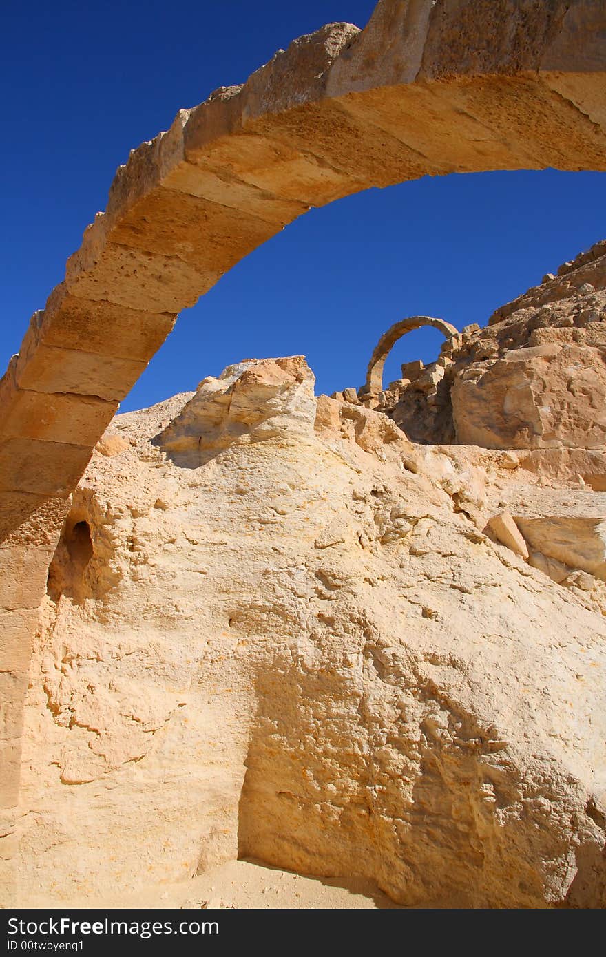 Reconstructed byzantine house in Avdat, Israel. Reconstructed byzantine house in Avdat, Israel