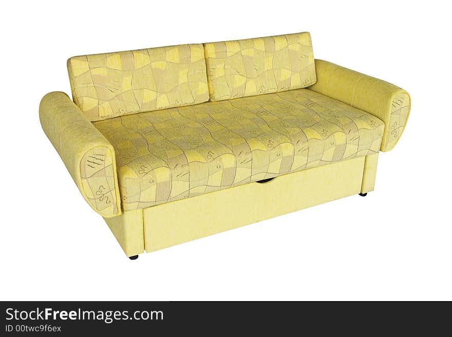 A sofa isolated on a white background with clipping path