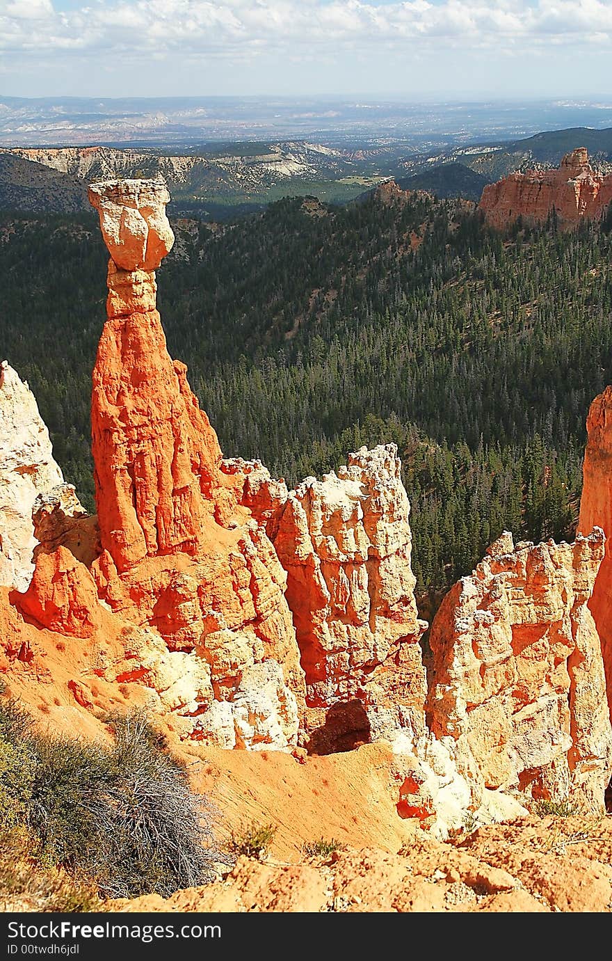 View of bryce canyon national aprk. View of bryce canyon national aprk