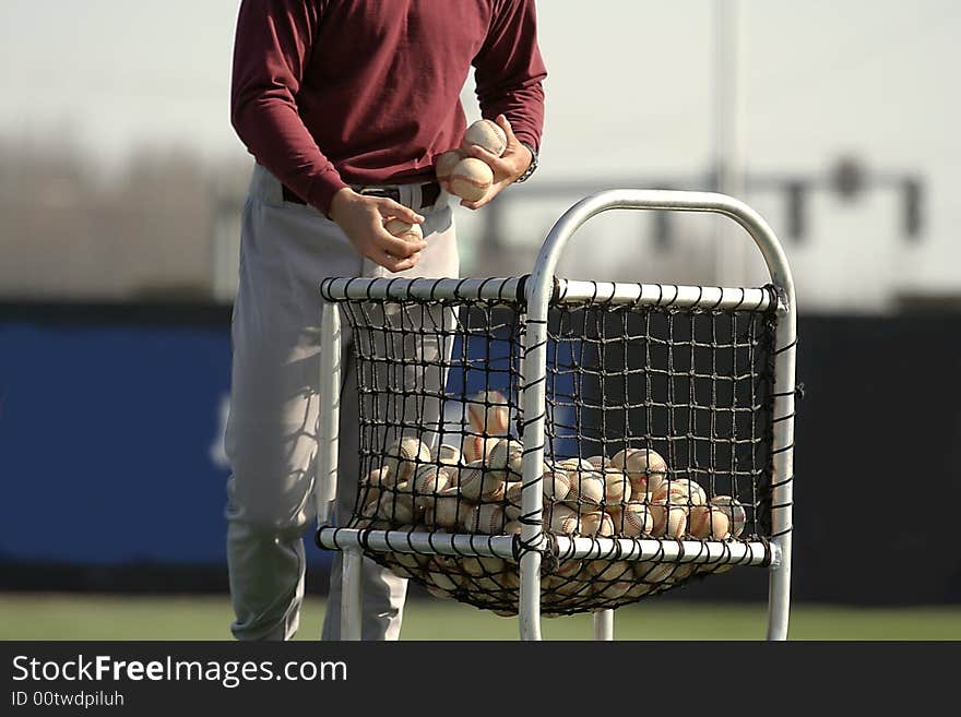 Baseballs and baseballs player