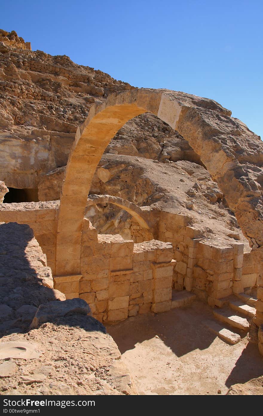 Reconstructed byzantine house in Avdat, Israel. Reconstructed byzantine house in Avdat, Israel