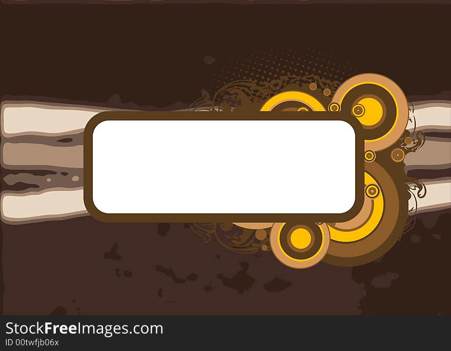 Banner on the brown background