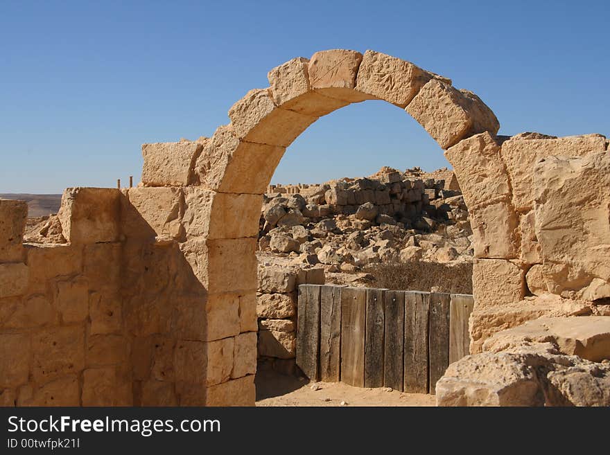 Reconstructed byzantine house in Avdat, Israel. Reconstructed byzantine house in Avdat, Israel