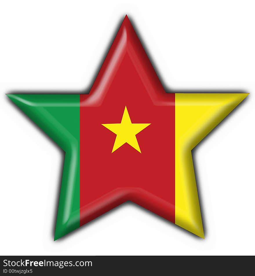 Cameroon american button star flag