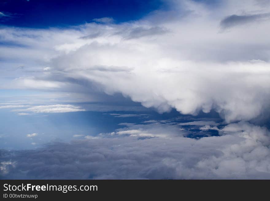 Clouds - view from the plane. Clouds - view from the plane