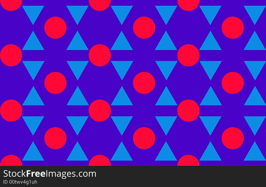 Red dots arranged to create a diagonal movement.  Triangles arranged to create horizontal movement. Red dots arranged to create a diagonal movement.  Triangles arranged to create horizontal movement.