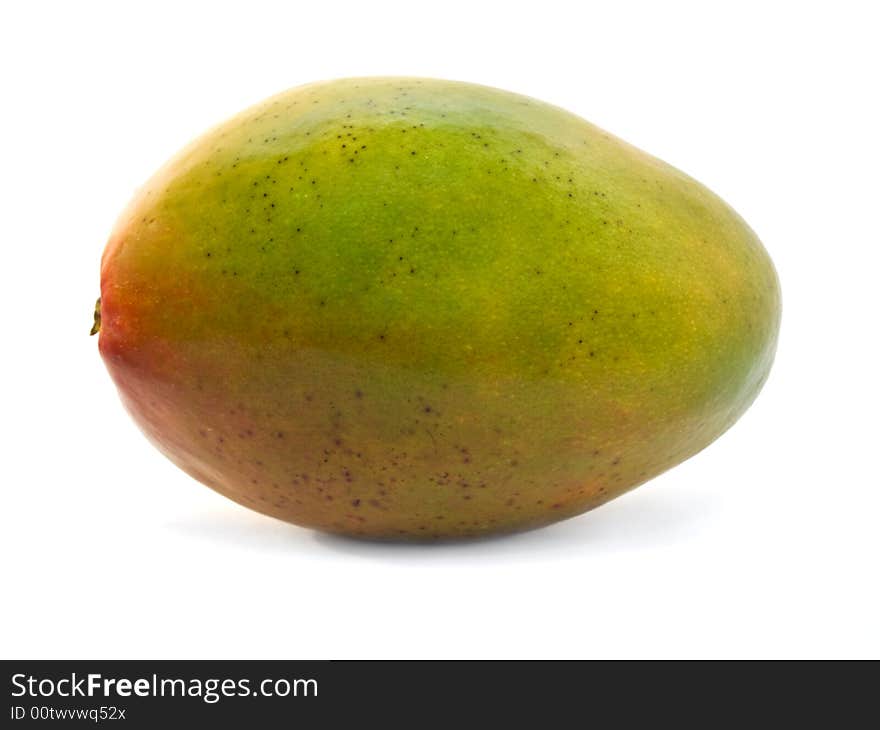 Close-up of mango fruit isolated over white. vibrant colours. Close-up of mango fruit isolated over white. vibrant colours