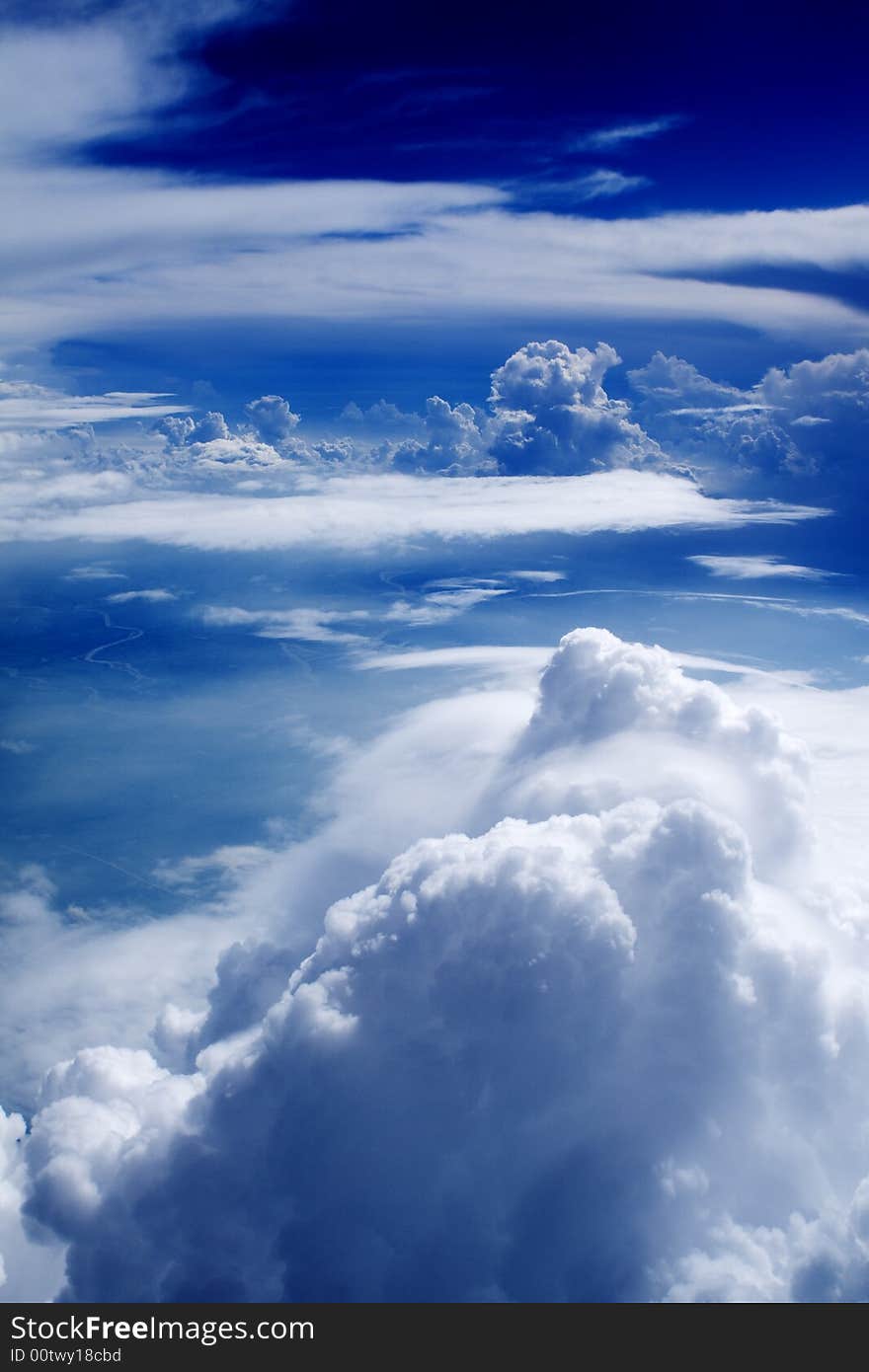 Clouds - view from the plane. Clouds - view from the plane