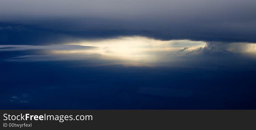 Clouds - view from the plane. Clouds - view from the plane