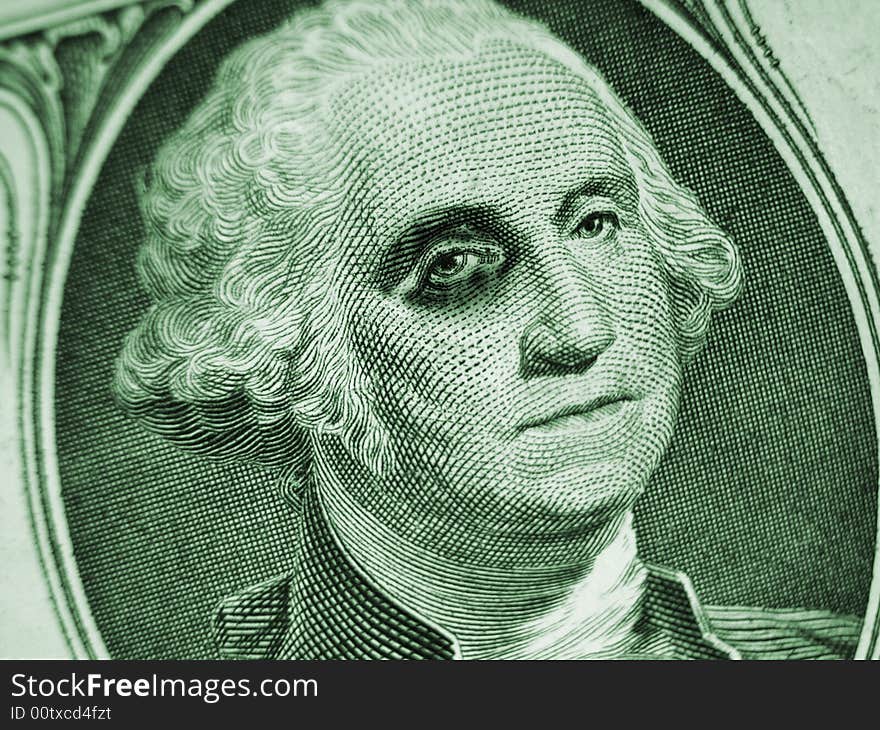 One Dollar Bill-Washington with Black Eye