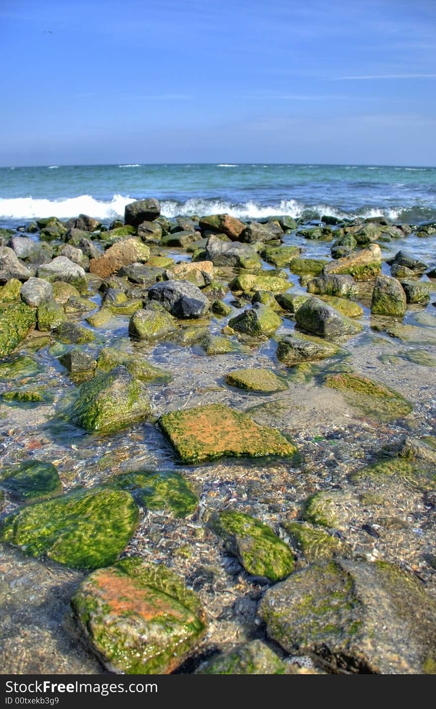 Rocks at the sea beach