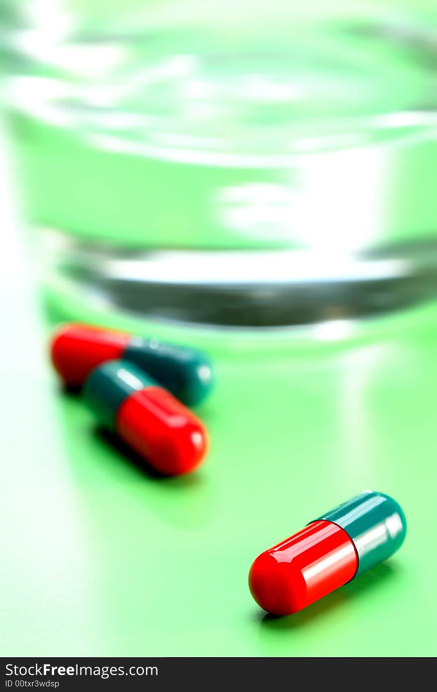 Green and red capsules